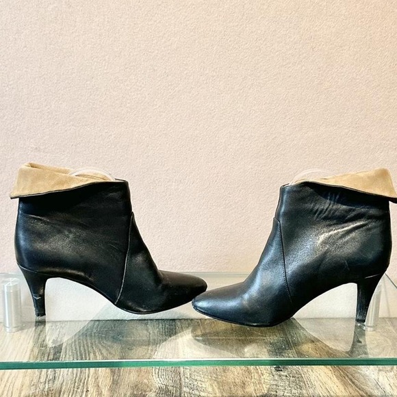 Jeffrey Campbell black leather ankle boots Sonika size 7 - Picture 3 of 7